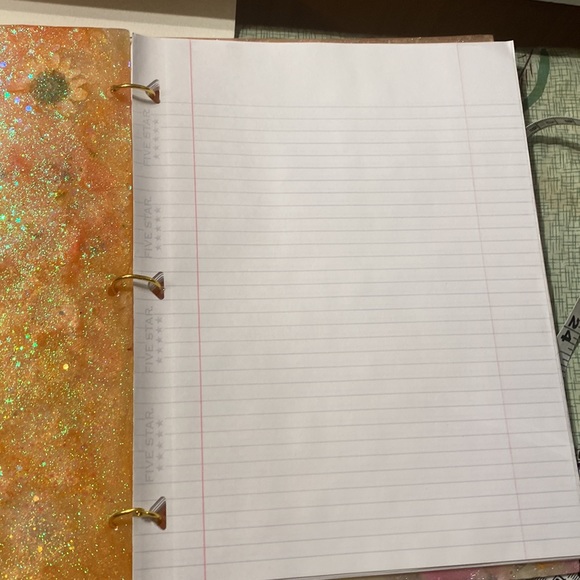 Handmade, by Pippy! Full Size 3 Ring Notebook / Journal REFILLABLE!A4, regular❤️ - Picture 12 of 13